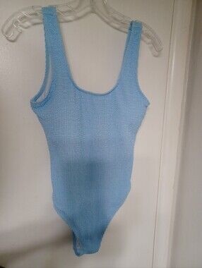 Light Blue One-Piece Swimsuit M